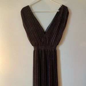 Zara knitwear sparkle galaxy midi gown